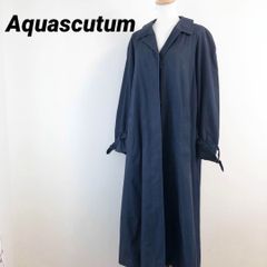 希少】アクアスキュータム ウール グレンチェック トレンチコート