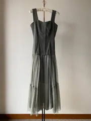 フレイアイディー　チュールスカートタイトドレス　カーキ　０