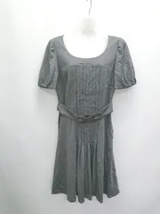 ◇ ◎ ef-de エフデ 半袖 ミニ ワンピース サイズ7 チャコールグレー系 レディース P  【1407100034031】のサムネイル