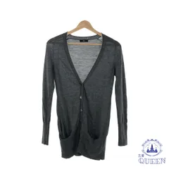 【訳アリ】INED イネド トップス カーディガン ボタン シアー ポケット シンプル おしゃれ 長袖 レディース グレー 9 901-14763 送料無料 古着