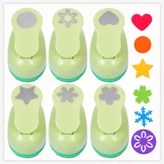 新品 UCEC クラフトパンチ 6セット ペーパーパンチャー 型抜きパンチャー 紙用パンチ 穴あけパンチ ハンドメイド カード作り スクラップブック DIY用具 幼稚園 先生 オフィス 子供用