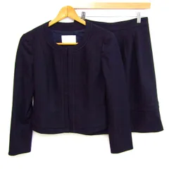 ナチュラルビューティー スーツ セットアップ ウール ブランド 上下セット 黒 レディース 36/38サイズ ブラック系 NATURAL BEAUTY 【中古】