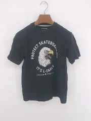 ◇ VOLCOM ボルコム カジュアル プリント 半袖 Tシャツ カットソー サイズM ブラック ホワイト系 マルチ レディース P 【1307060006850】