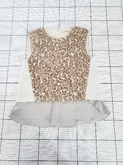 ◇ Θ ROSE BUD ローズバッド レオパード ヒョウ柄 ノースリーブ ブラウス カットソー サイズF ブラウン系 レディース E  【1509100083450】のサムネイル