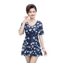 レディース 水着 ワンピース 大きいサイズ 体型カバー オールインワン オフショルダー フレア