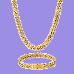 【在庫セール】KRKC&CO 喜平ネックレス＆ブレスレット 幅8mm メンズ チェーン 4面カット HIPHOP プレゼント 誕生日