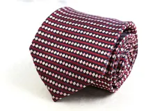 カナーリ ブランド ネクタイ ボーダー柄 小紋柄 スクエア柄 シルク イタリア製 PO メンズ ネイビー CANALI 【中古】のサムネイル