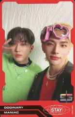 【中古】コレクションカード(男性) Stray Kids/Changbin(チャンビン)・Hyunjin(ヒョンジン)/裏面赤/CD「ODDINARY」初回限定封入特典トレーディングユニットフォトカード