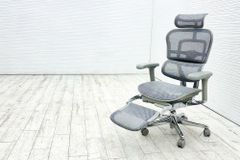 【未使用品】 自社保証有 エルゴヒューマンプロ2 オットマン 中古 ergohuman PRO2 Ottoman 中古オフィス家具 GYフレーム ホワイトメッシュ メモリーロッキング付 【A000003806】