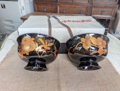 三島平茶碗　唐津　松古窯　佐久間芳丘 造　共箱 万古焼 絵唐津茶碗 (共箱)松古窯 佐久間芳丘 - 茶道具販売 栗林園