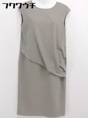 ◇ nano universe ナノユニバース ノースリーブ 膝丈 ジャンパースカート サイズ 38 グレージュ レディース  【1107080002357】