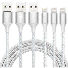 【新品・未使用】高速充電　iPhone充電　ケーブル【MFi認証】ライトニング　 2M 3本セット　充電機器　充電ケーブル