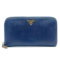 PRADAプラダ 長財布 ヴィッテロダイノ ラウンドジップ メタルロゴ