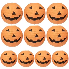 【新品】 DARENYI ハロウィン提灯 カボチャ 紙ちょうちん 10個セット 直径20cm ハロウィン飾り 装飾 吊り下げ 折り畳み式 ハロウィーン/秋の装飾/庭/ベランダ/お祭り/屋台の出店にイベント用 1
