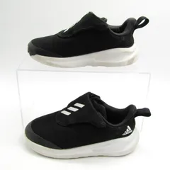 アディダス スニーカー スリッポン ローカット FORTARUN AC FY3061 シューズ 靴 黒 キッズ 男の子用 16サイズ ブラック adidas 【中古】