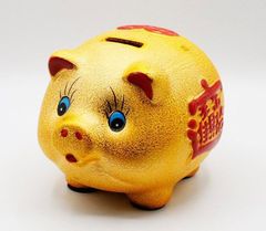 金豚貯金箱　(大)サイズ　金運財運呼び込むブタさんの縁起物