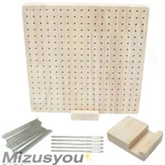 かぎ針編み用 木製 ブロッキングボード 金属ピン20本 ニードル5本 かぎ針編みブロッキングボード サポートかぎ針編みban702