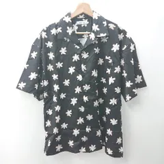 ◇ ⊂ meltum メルタム 総柄 半袖 デザインシャツ サイズ2 ブラック系 メンズレディース E  【1506130001683】