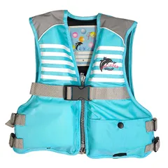 ライフジャケット 子供用 ジュニアフローティングベスト FV-6116n NEW 釣り 川遊び 水遊び用 こども用 ファインジャパン ターコイズ S