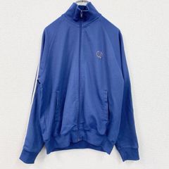 古着 used　FRED PERRY　長袖トラックジャケット　スポーツ　ジャージ　ワンポイントロゴ刺繍　青　ブルー　Sサイズ