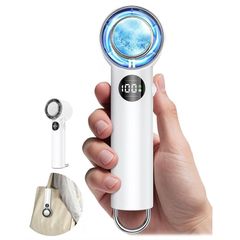 【2025革新・瞬間冷感】 ハンディファン 冷却プレート付き ハンディ扇風機 瞬間冷感 100段階パワフル風量 首掛け/卓上/手持ち/腰掛け カラビナ付き 最長29h稼働 超軽量160g 携帯 小型 静音20dB 2h急速充電 手持ち扇風機 冷却ファン 小型 