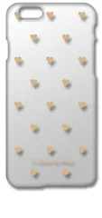 【新品未使用】iPhone6 Plus / 6s Plus アイフォン6sプラス クリア ハードケース (ベージュ) ハート ドット 水玉 cl-iphone6plus-263