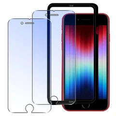 【新着商品】防指紋 光沢 Touch対応 3D 撥水・防水 液晶保護フィルム 強化ガラス 指紋認証鋭敏 気泡レス 2枚 2枚 カメラフィルム 耐衝撃 + ガラスフィルム ガラスフィルム 飛散防止 保護フィルム 6s 6 自動吸着 7 iPhone8 / 貼り付