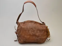 エンリーベグリン HENRY BEGUELIN レザーショルダーバッグ ナッパオミノテラ ブラウン レディース e_u F-B6444のサムネイル