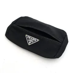 【送料込み】PRADA プラダ　ポケットティッシュケース　ティッシュカバー　黒 PRADA プラダ ナイロンティッシュケース ポケットティッシュ