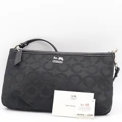 良品 コーチ ハンドバッグ ミニポーチ 小物入れ ブラック レディース SGN 2000000 NSK