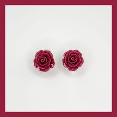 大ぶり フラメンコ ベリーダンス ゴールド 赤 薔薇 ボタン