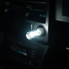 lattre usb ライト 車 車内ライト イルミネーション カー用品 アクセサリー(ホワイト)