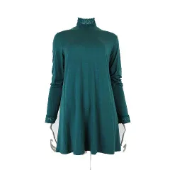 トクコプルミエヴォル/ノースリーブチュニック /ジレ/青緑幾何学模様 新品未使用』⭐️トクコプルミエヴォル⭐️ノースリーブチュニック