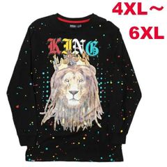 【4XL～6XL】大きいサイズ メンズグラフィティ長袖Ｔシャツ