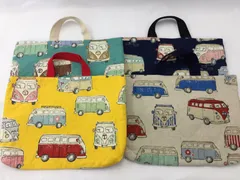 レッスンバッグ バス キルティング 入園 入学 お稽古 手提げバッグ レトロ