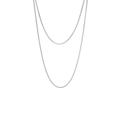 ネックレス チェーンネックレス ロング 2連 レディース [Moonstan] 人気 ゴールド シルバー 金属アレルギー対応 サージカルステンレス シンプル