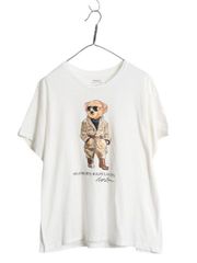 美品 ポロラルフローレン 刺繍 スーツ ポロベア 上質 コットン Tシャツ