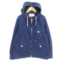 グリーンレーベルリラクシング ユナイテッドアローズ green label relaxing ジャケット マウンテンパーカー ミドル丈 スタンドカラー ダブルジップ M 紺 ネイビー /FF6のサムネイル