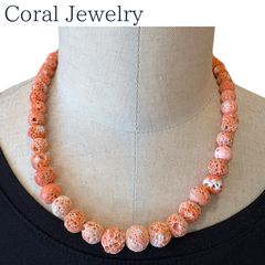 上質天然白珊瑚ネックレス 約43cm ホワイトコーラルジュエリー