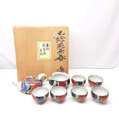 上田恒次赤画梅文皿（5枚）径18.5㎝共箱河井寛次郎・富本憲吉