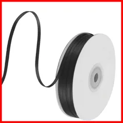 約91メートル 大容量 ギフトラッピング用リボン ちょう結び 縦長100ヤード 包装 贈り物 極細 プレゼント用リボン 巾狭い 長い mm お徳用 クラフト 幅3 手作り ハンドメイド DIY 黒 手芸用品 アクセサリーパーツ 両面サテンリボン 髪飾り素材 ブ