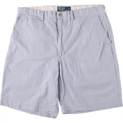 古着 ラルフローレン Ralph Lauren POLO by Ralph Lauren ストライプ柄 シアサッカー コットンショーツ ショートパンツ/eaa558084