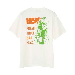 HYSTERIC GLAMOUR ヒステリックグラマー 02251CT27 FRESH JUICE BAR Tシャツ WHITE 正規通販 メンズ