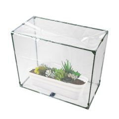 【数量限定】幅60cm×奥行30cm×高さ50cm プランター 小 家庭菜園 保温 保温 多肉植物 苗 カバー 野菜 植物 風よけ すっぽり 霜除け ミニ温室 daim (保温 小)
