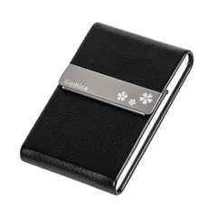 【数量限定】[Gumira] 名刺入れ メンズ レディース 選べる多色 名刺が折れない 専用の化粧箱が付き (ブラック G桜)