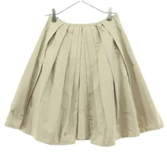 Paul Smith BLACK ポールスミス ブラック ミディ丈 プリーツスカート M ベージュ レディース 古着