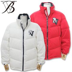 バーニヴァーノ BVロゴ ダウン ジャケット LLサイズ BAW-NDB5105-LL ホワイト 01 レッド 45 BARNI VARNO アウター ブルゾン