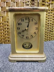 CITIZEN シチズン 置時計 2032L 昭和レトロ クォーツ時計 アンティーク調 動作確認済み リズム時計工業株式会社