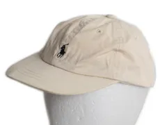 【お得なクーポン配布中!】 00s ポロ ラルフローレン コットン ベースボール キャップ キッズ フリーサイズ / 帽子 トラッカー ハット ワンポイント シンプル 子供用