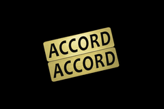 EE-900-1 ACCORD 金黒 アクリル2層 ステッカー ホンダ アコード CL1 CL7 ツアラー クーペ CE CD CB CU2 CV3 前期 後期 モデリスタ 2枚1セット